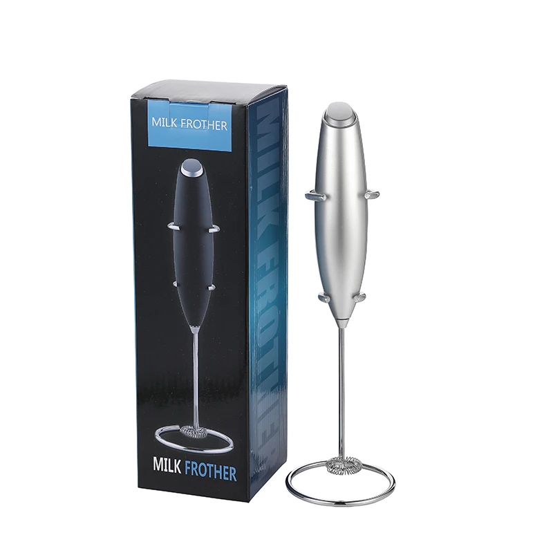 

Mini electronic milk frother whisk white cartoon coffee mixer gift instant milk frother handheld foam make