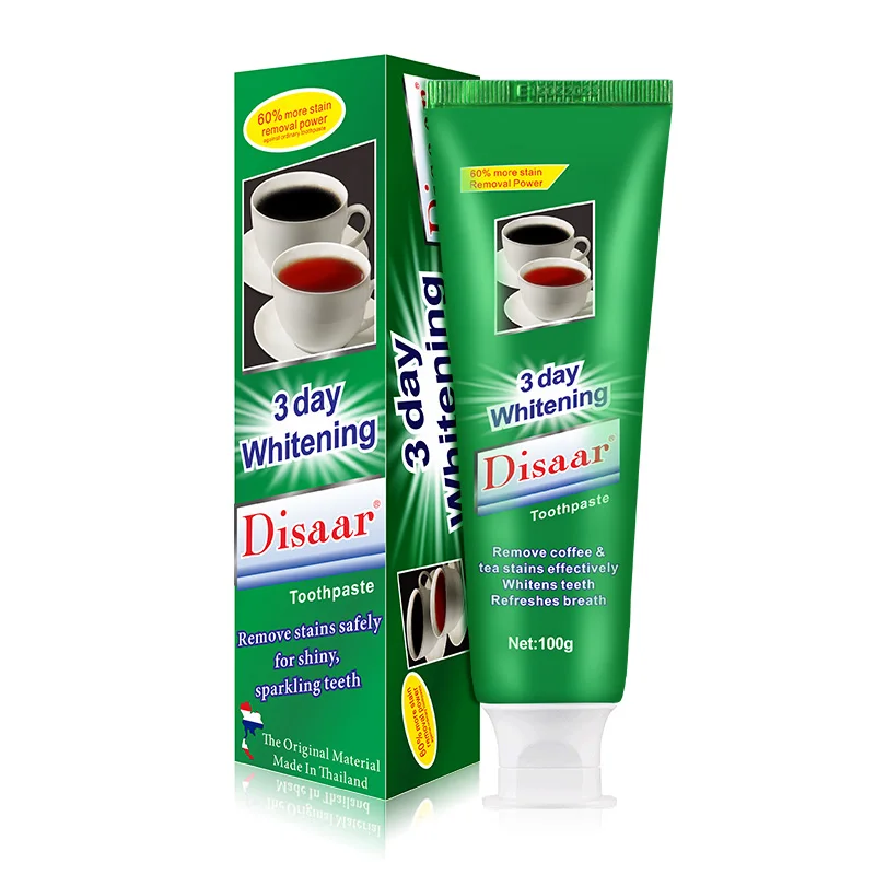 

Disaar Mint Teeth Whitening Toothpaste 3 Day Remove Tea Stains Coffee Stains Anti-cavity Toothpaste