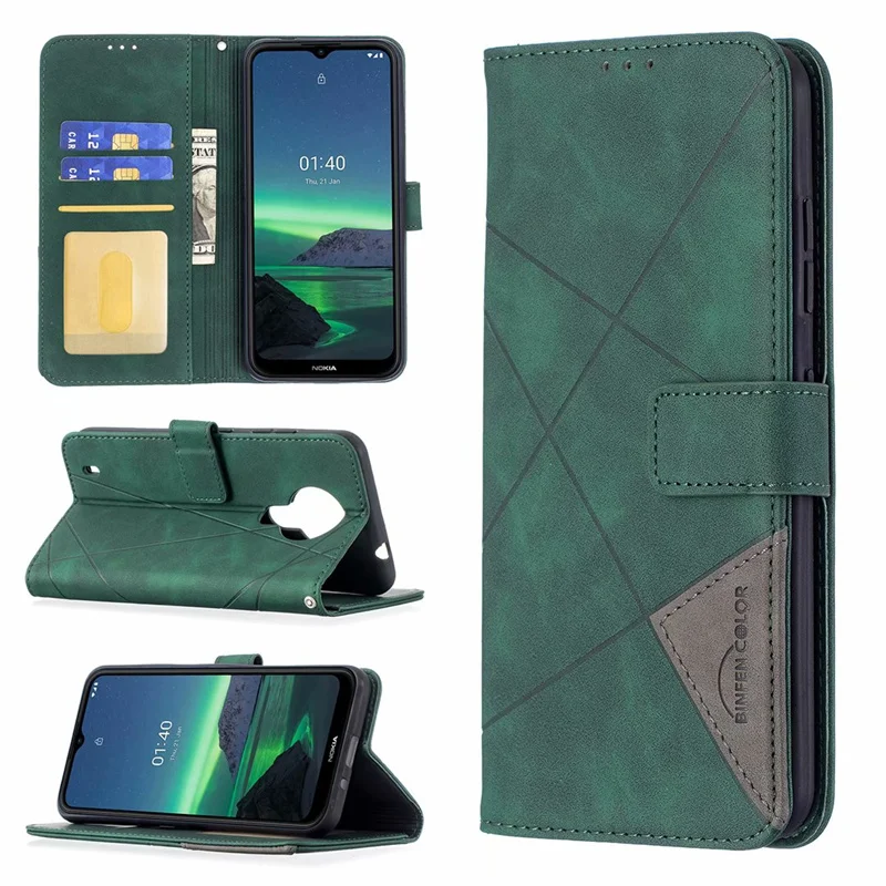 

Splice Slot Flip Leather Magnetic Kickstand Phone Case For Nokia G20 G10 Card Slot For Nokia 5.4 C10 C20 C30 X10 1.3 2.4 3.4 1.4, 6 colors