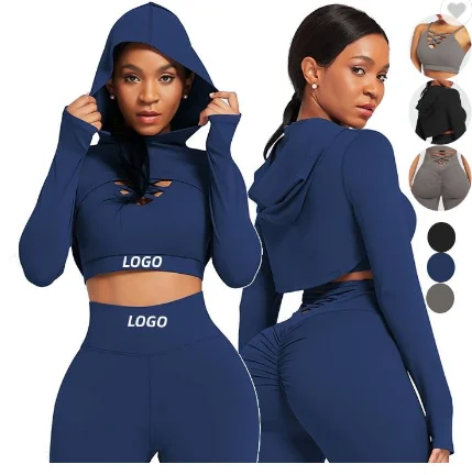 

New yoga suit women's leisure yoga pants top underwear three sets sports wear