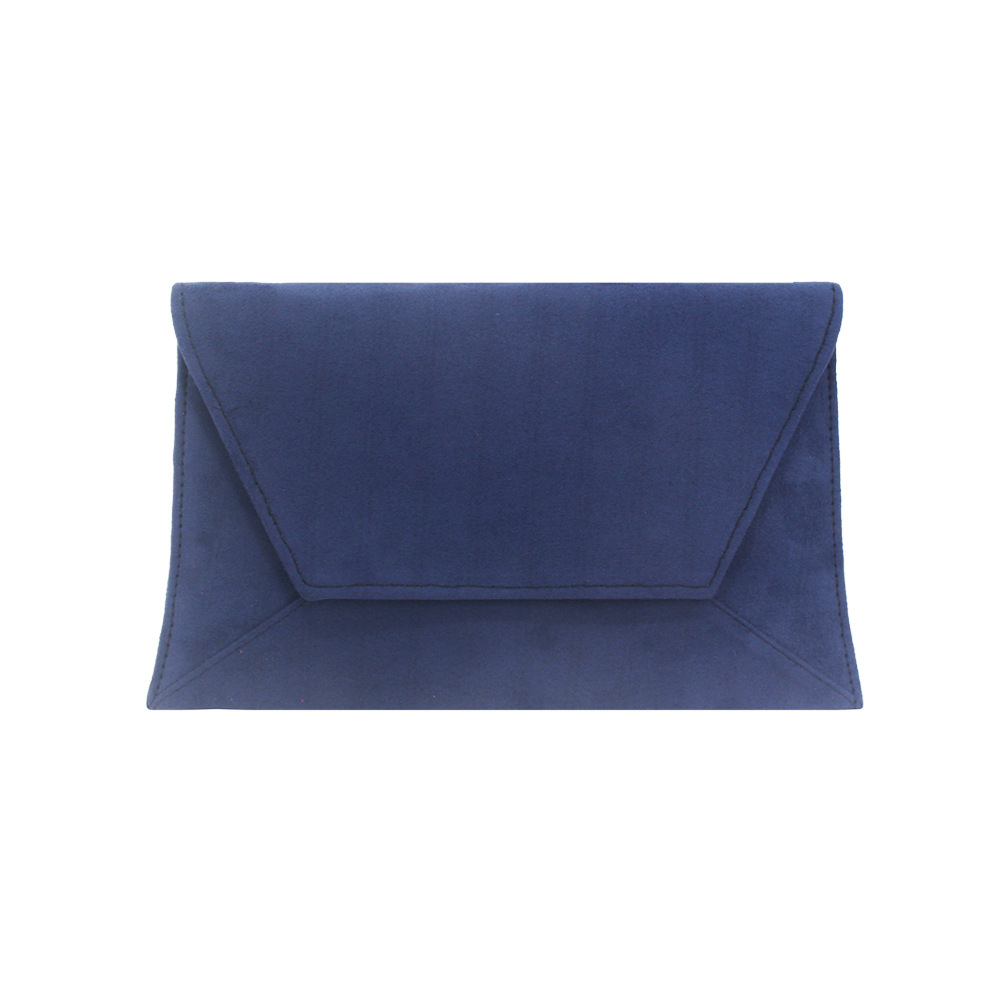 

European and American style Solid Color Suede Envelope Clutch Evening Handbag Summer Bag, As pic