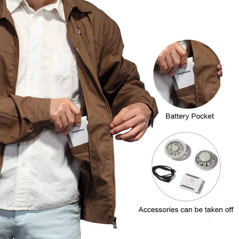 Cooling Safe Workwear Rechargeable Battery Powered Human Body Air