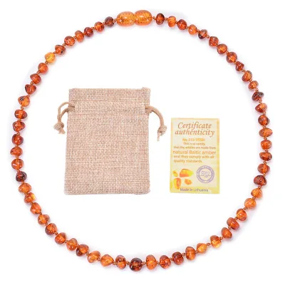 

Cute Teething Toy Top quality baby baltic amber teething necklace, Picture shows