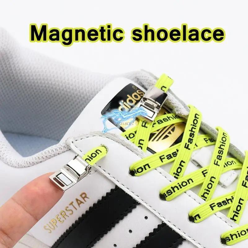 

New Magnetic lock Shoelaces No tie Shoelace Sneakers Elastic Shoe Lace For Kids Adult Lazy Quick Press Locking Flat Shoe Strings