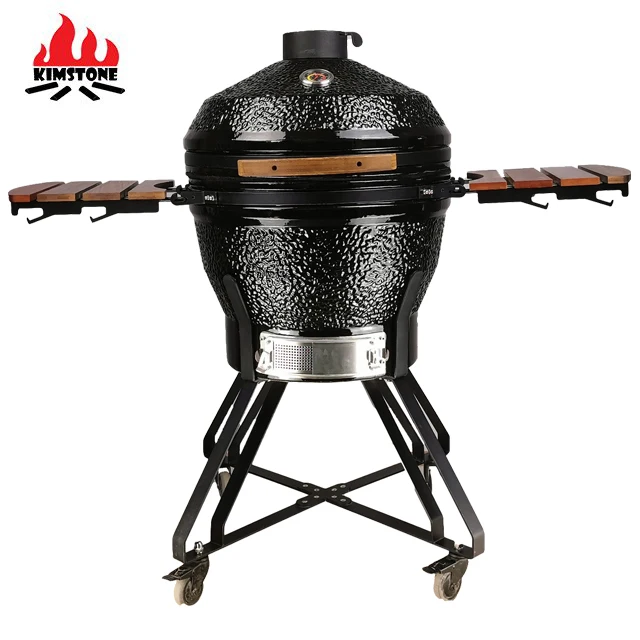 

24 inch kamado grill black cast iron grate kamado in italianobbq komodo