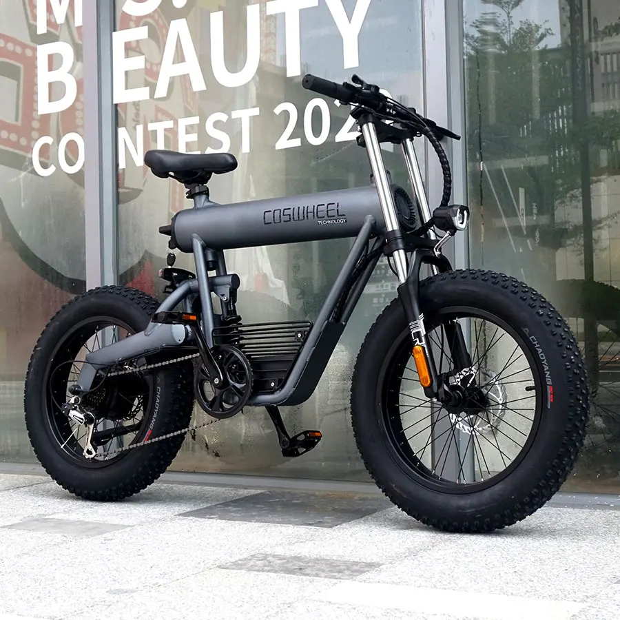 

20 inch hidden battery fat tire electric bicycle, electric bike,electric mountainbike, Space grey