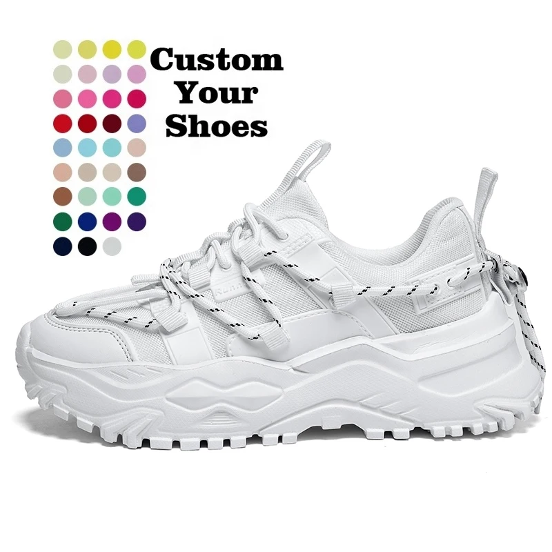 

Women's brand sport Platform Ladies chunky walking style Mesh Breathable casual Shoes custom men's sport shoes Casual Sneakers
