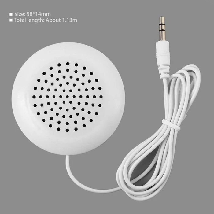Busirde Mini White 3,5 Millimetri Cuscino Speaker per MP3 MP4 per liPhone per iPod Radio CD Bianca 58 14mm