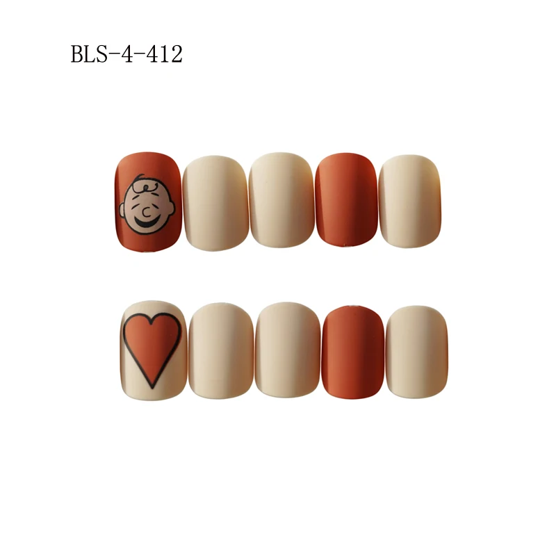 

Factory direct sale ABS material personalized design ladies false nails, Multi color