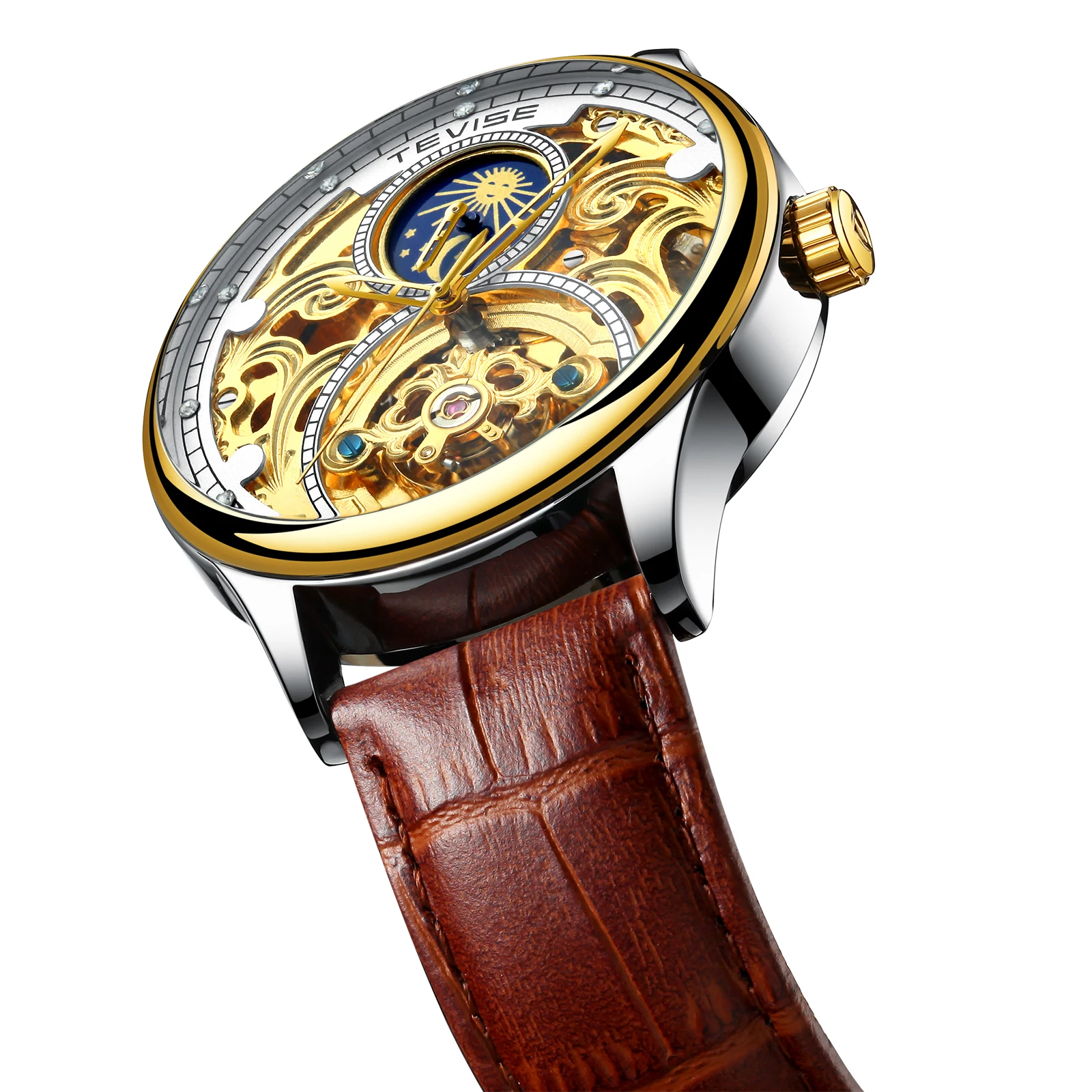 

3D Hollow-out Multifunction Men's Wristwatch Trendy Tourbillon Automatic Mechanical Watch, Chioce