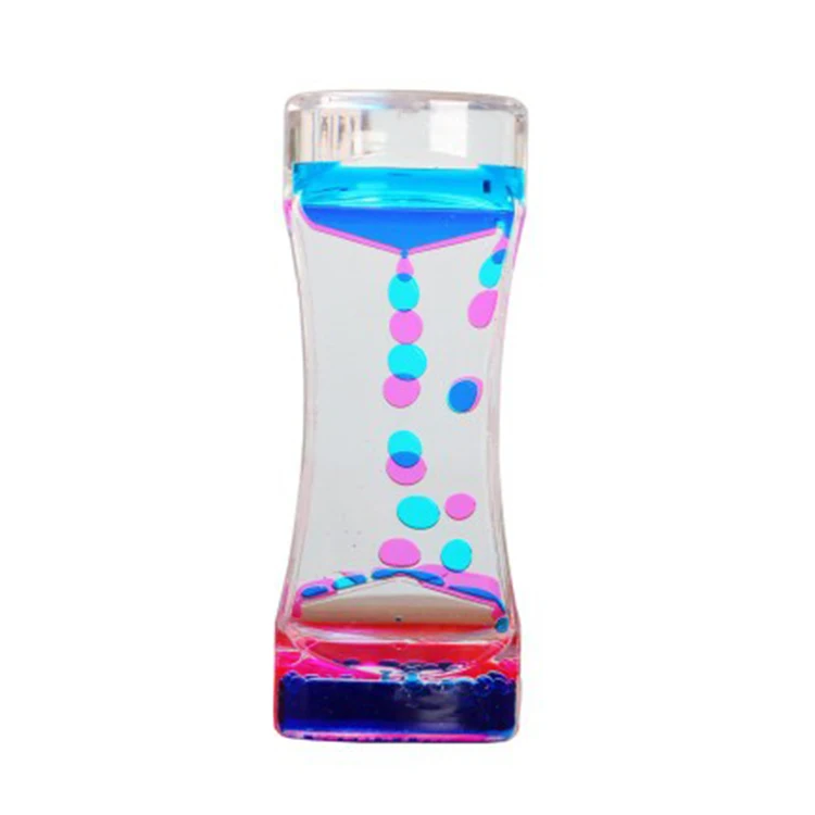 

Colorful Liquid Acrylic Oil Leaking Hourglass Timer Decompression Daze Crafts Creative Fidget Toy Timer Liquid Motion Bubbler, Multi color