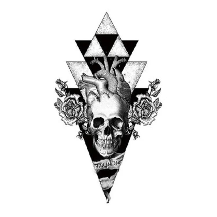 

2021 Painting art sweat proof skull arm tattoo animal tattoo sticker, Cmyk