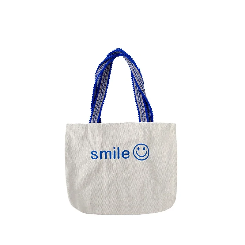 

Factory direct embroidery picture exquisite canvas handbag fashion casual shoulder bag for girls, Customizable
