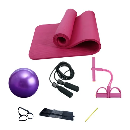 

Buy One Get Three Yoga Mats Set Mini Pilates Ball Bearing Jump Rope Nbr Yoga Mat For Adult Fitness Equipment