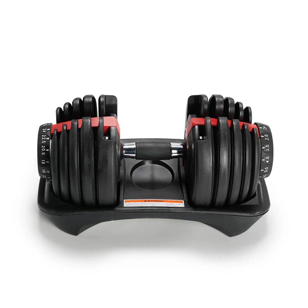 

Black iron fitness dropshipping dumbells/dumbbell adjustable 1090 10-90lb set, Black+red