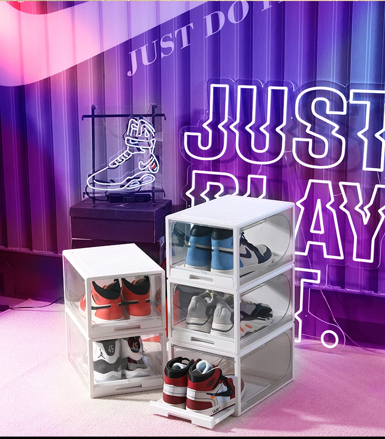 

Push-pull Plastic Shoe Storage Boxes acrylic shoe box storage