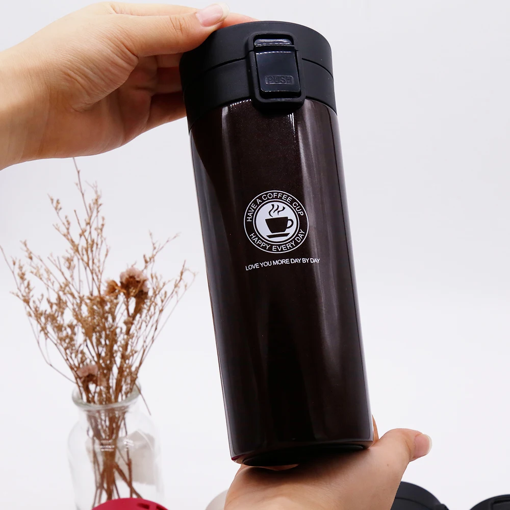 

Double wall reusable custom stainless steel insulated coffee thermo cup travel mug with lid