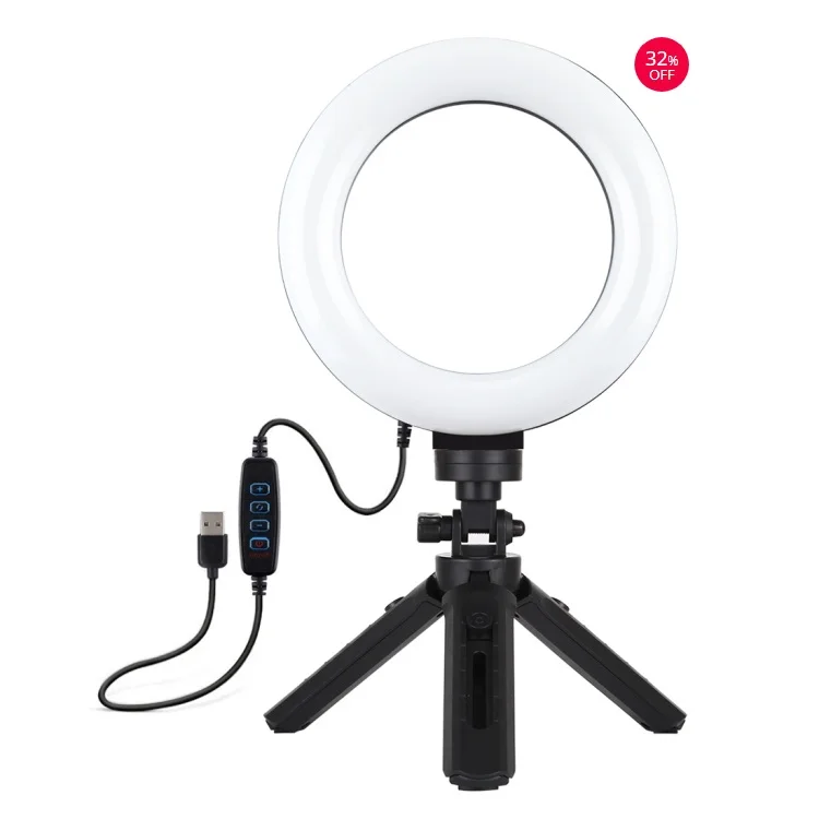 

Drop Shipping PULUZ 6.2 inch LED Ring Light with tripod stand Photography equipment for makeup selfie light ring