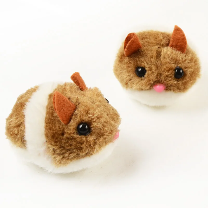 

Wind-up Rat Cute Leather toy for pets, Brown,grey