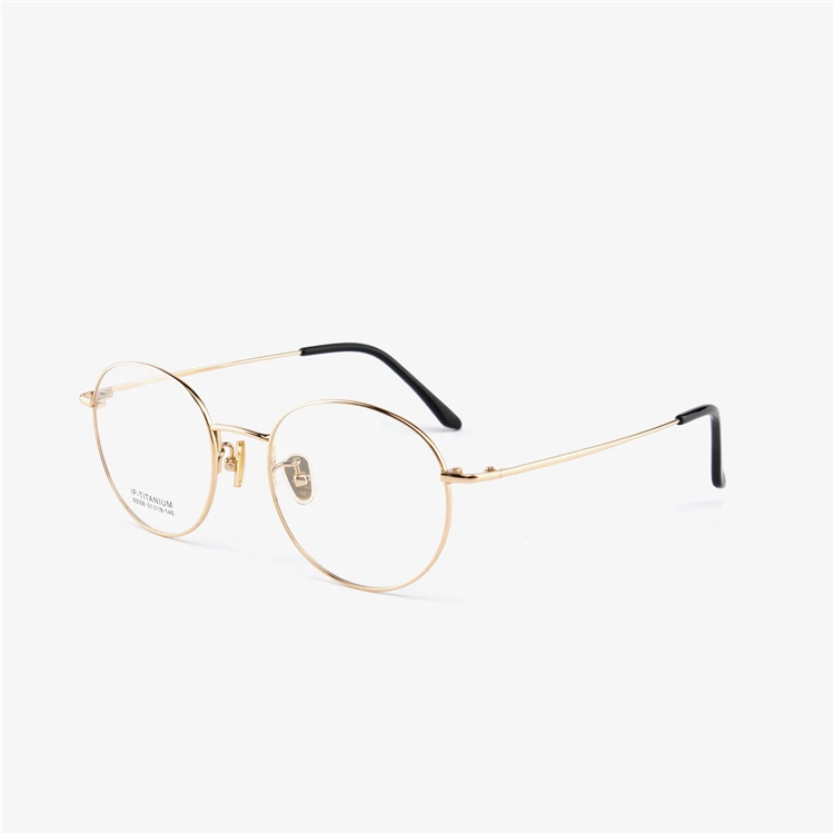 

2021 Classic Round Titanium Eyeglasses Pure Titanium Optical Frames Wholesale Full Frame Glasses For Women