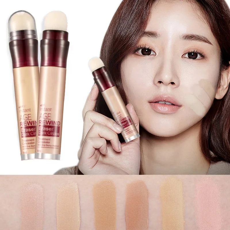 

Dark Circle Eraser Concealer Pen Under Eye Concealer Highlighter Cover up Acne Scars Fine Lines Lip Primer Exquisite Face Makeup, 6 colors