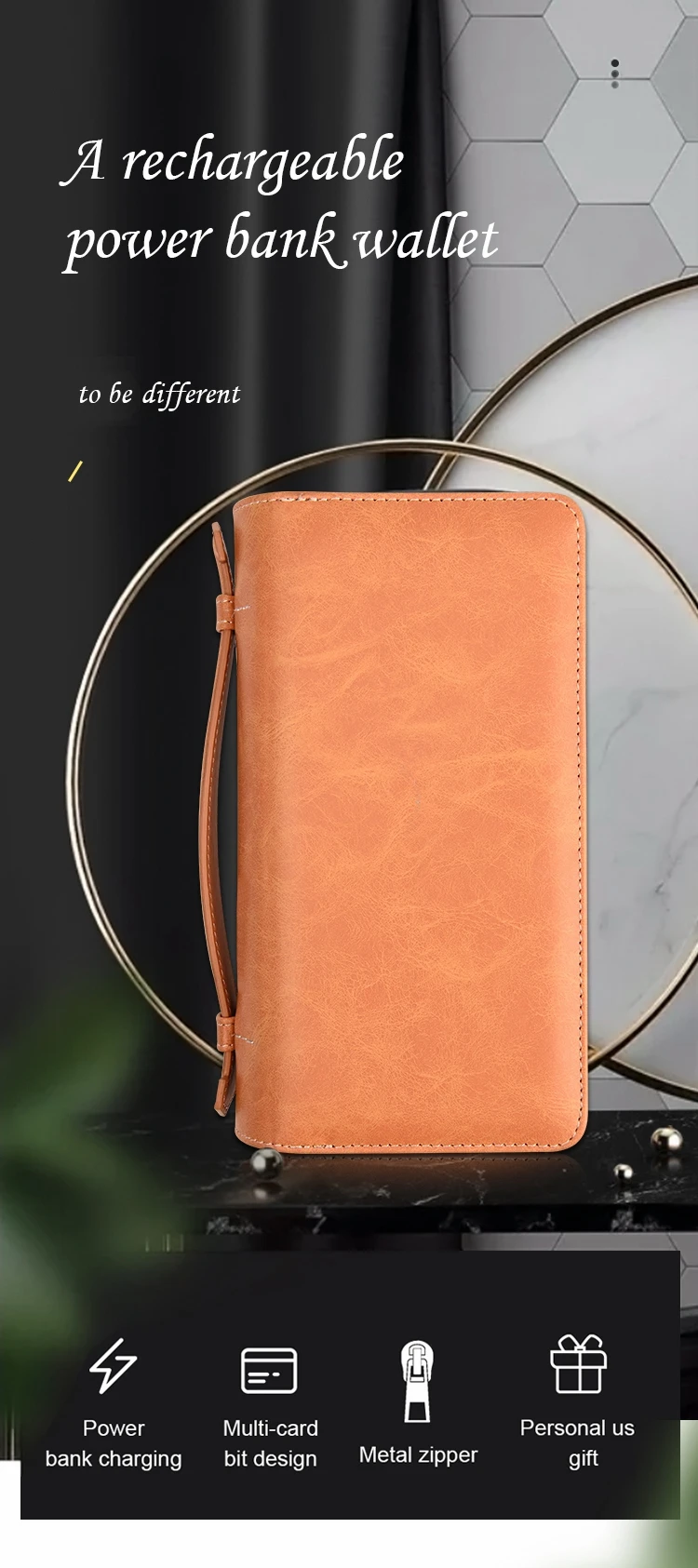 New Design Phone Charger Wallet Portable Large Capacity Wallet With