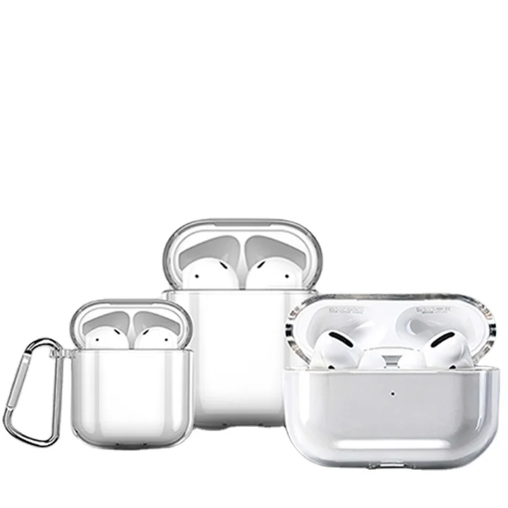 

Custom TPU Silicone Bulk Luxury Transparent Black White Earphones Cover For Airpods Pro Clear Case With Logo
