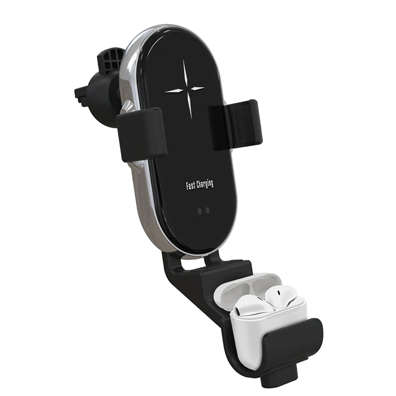 

10W Multi function air-pod charger 360 degree rotation wireless car charger