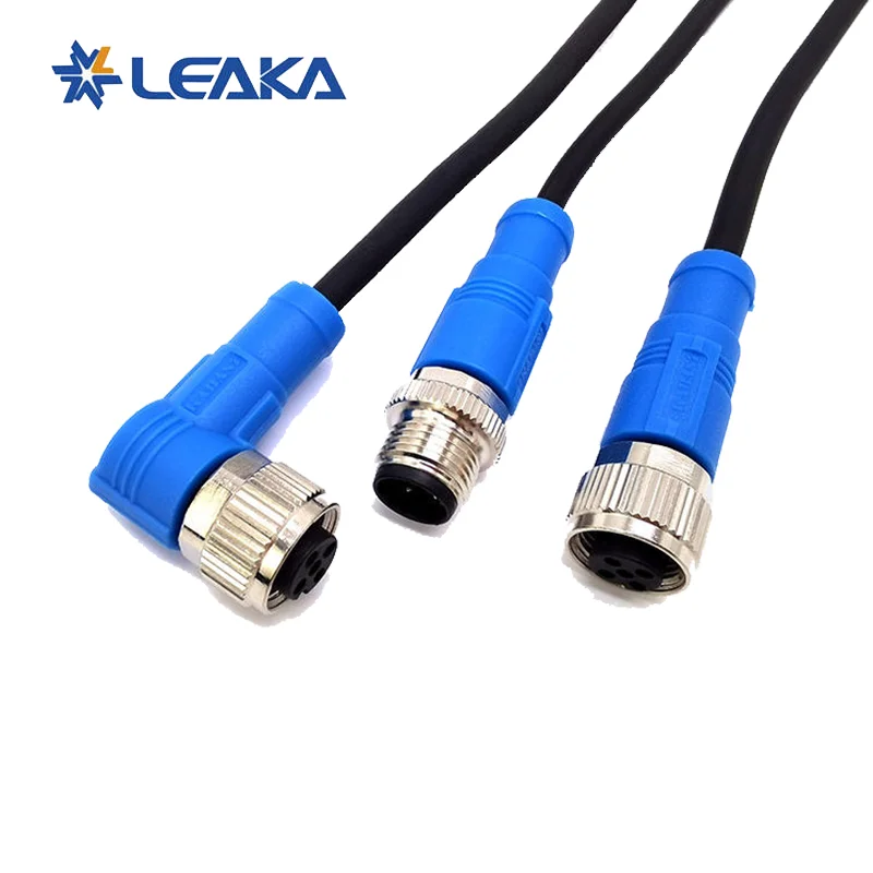 

Wholesale Waterproof Right Angle Elbow circular male female 5pin 6pin cable sensor circular assembly M8 connector 4pin