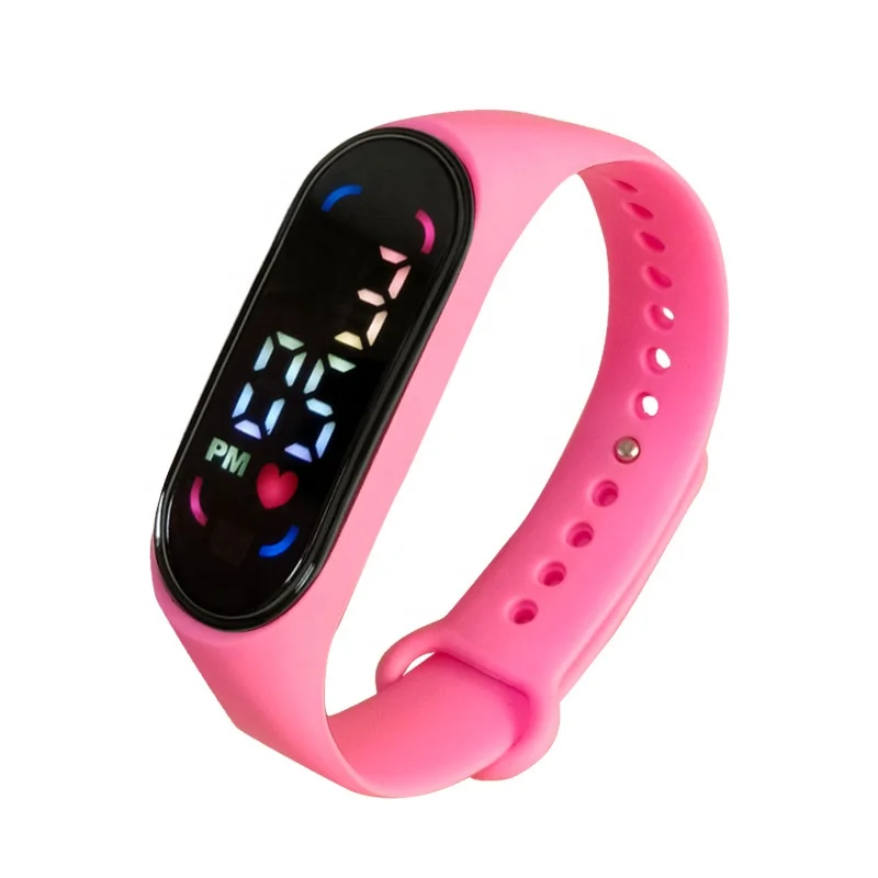 

2022 new arrival fashion sport colorful bracelet watch cheap mi band wristwatch led digital electronic watch
