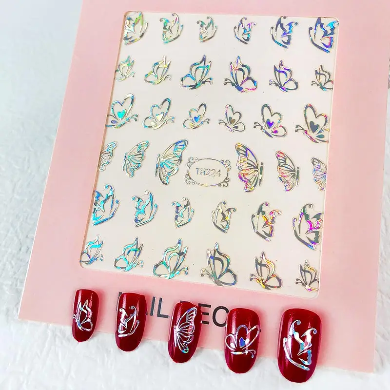 

2021 Hot sale high quality easy apply nail supplies nail art design brand nails sticker, Colorful