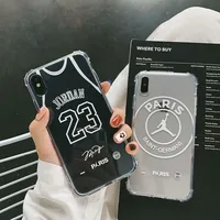 

Custom designed TPU transparent clear case for Jordan basketball phone case for iphone