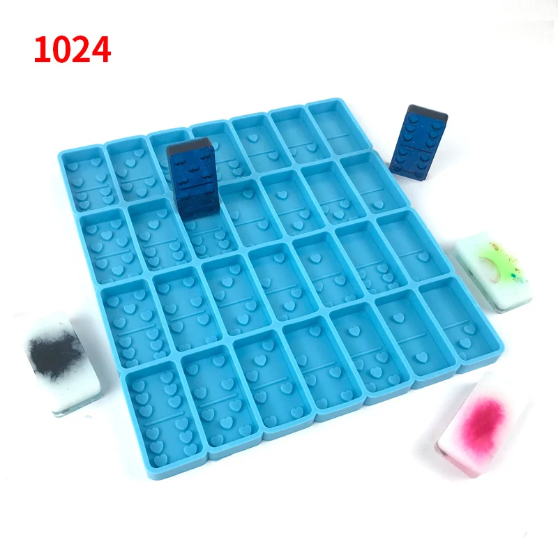 

1024 heart domino silicone mold