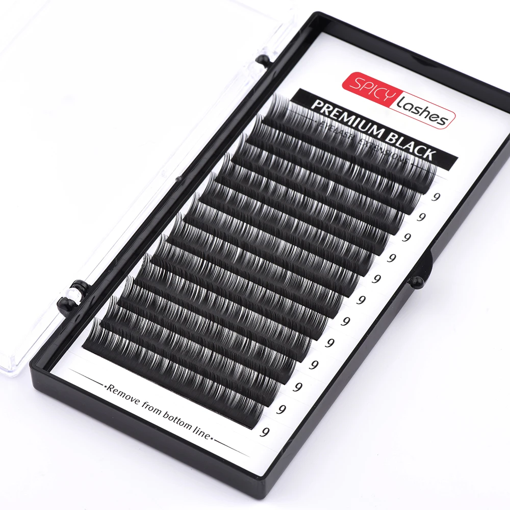 

Spicy Lashes 2021 new premium high quality private label vegan 0.05 individual volume eyelash extensions trays