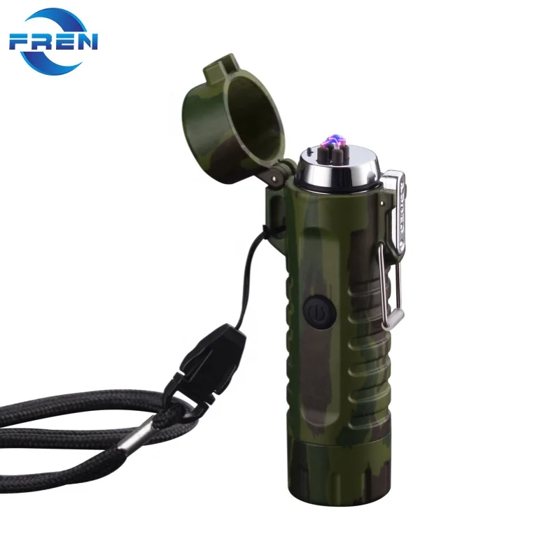 

Free Sample Waterproof Lighter Electric Lighter Outdoor Products Flashlight USB Lighter, 5 colors