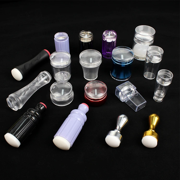 

Transparent Jelly silicone stamper for nail diy Decor Clear Silicone Nail Stamper Set