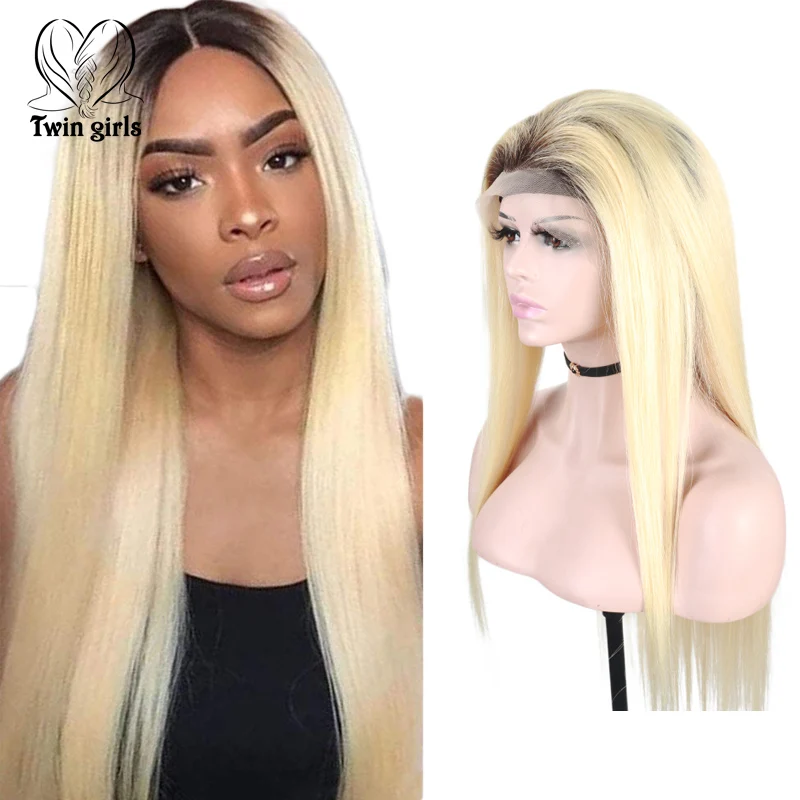 

Hot selling 100% human hair 1b/613 blonde straight wig virgin cuticle aligned hair clean bleached lace wigs