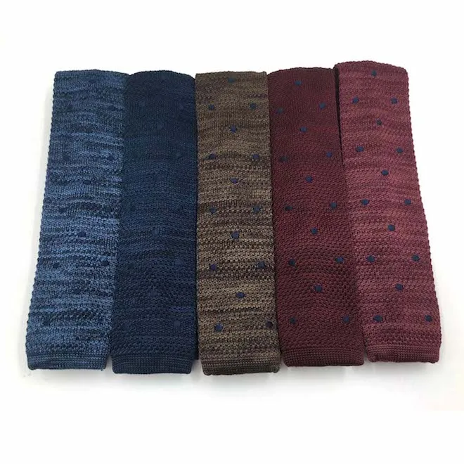 

Knit Ties High Quality Business Wholesale New Design Casual Wedding Mens Skinny Neckties Custom Slim Knitted Ties