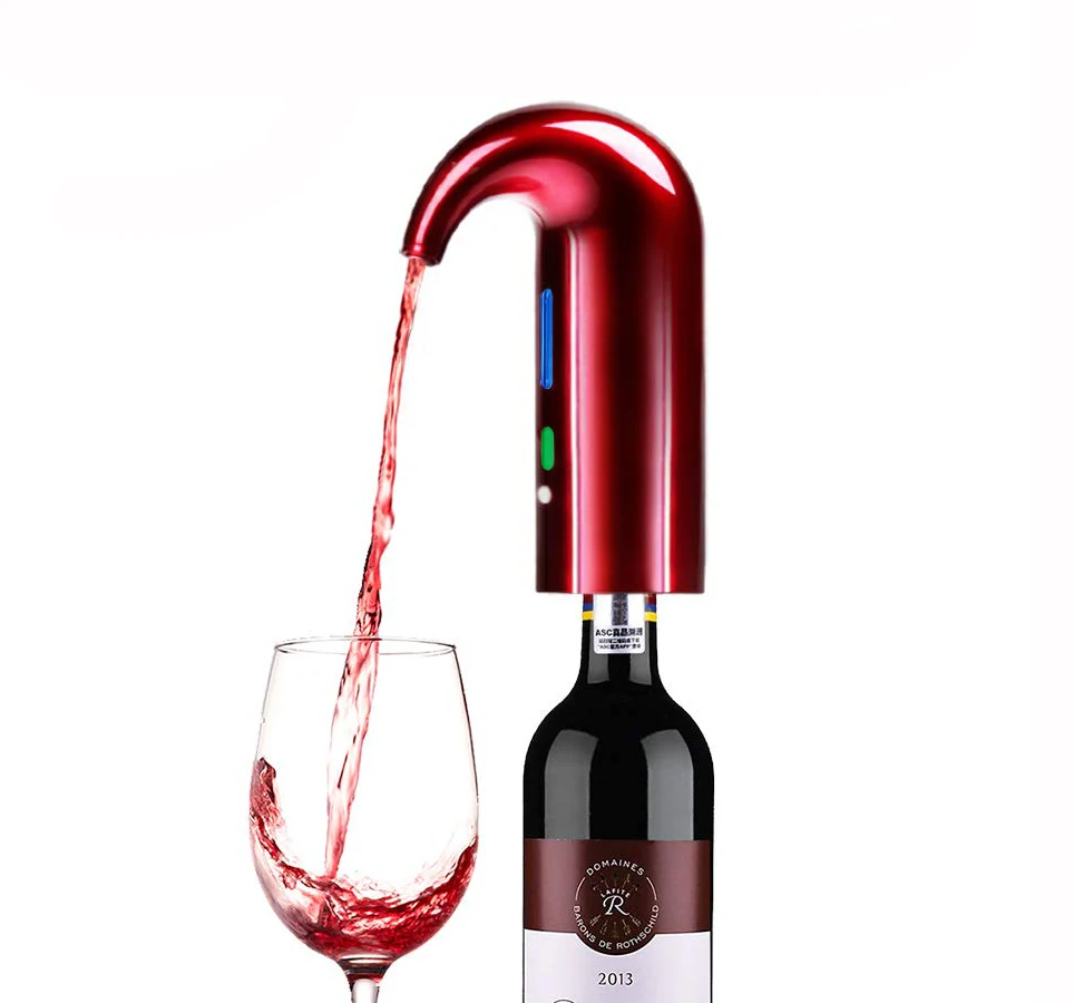 

SUNWAY Amazon Top Selling Kitchen Accessories USB Charging Portable Smart Wine Aerator Electric Wine Decanter Pourer Stopper