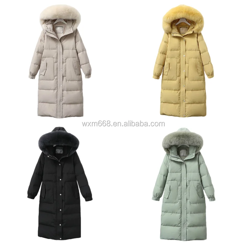 

A beautiful women's coat in winter A beautiful women's cotton-padded jacket is cheap