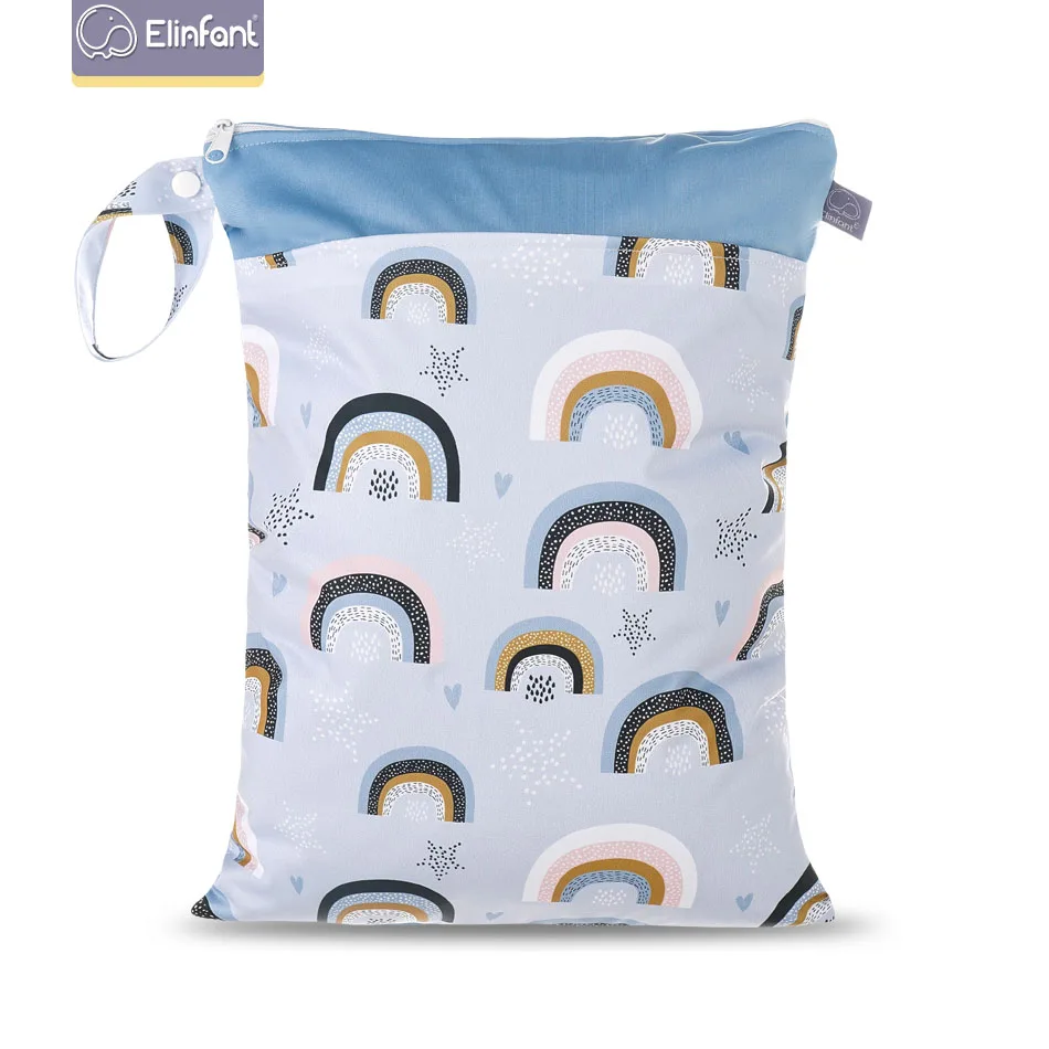 

Elinfant printed  waterproof cloth diaper bag wet bag, Customized colors