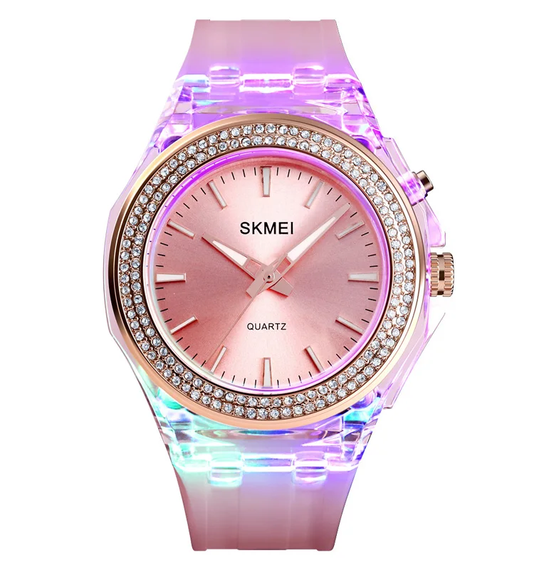 

skmei 1553 LED backlight women watch fashion colorful lady quartz watch