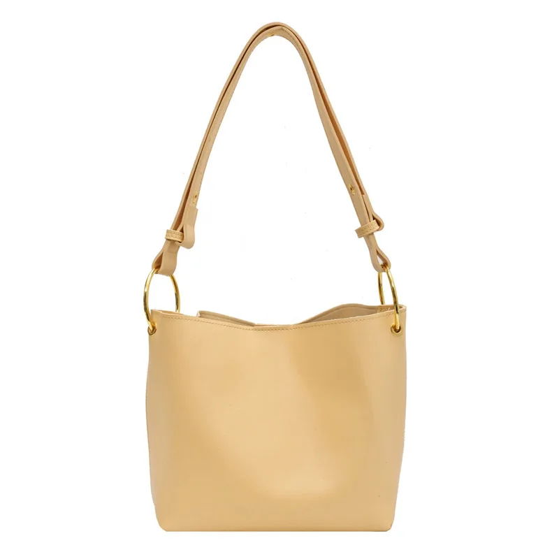 

Fashion Shoulder Women's Leather Bucket Bag Handbag Shoulder Bucket Bag for Women, 5 colors