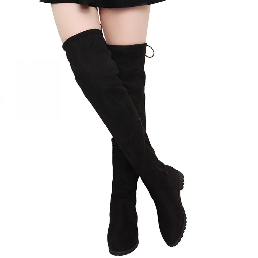 

rubber & velvet 1-3cm heel women boot thermal winter boot patchwork fashion ladies boots