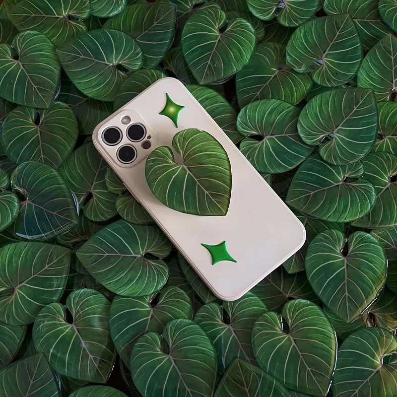 

Factory Customized High Quality Acrylic Phone Holder Wholesale Leaf Epoxy Resin Phone Socket With Plant Leaf Mobile Phone Grip, Black / white / custom