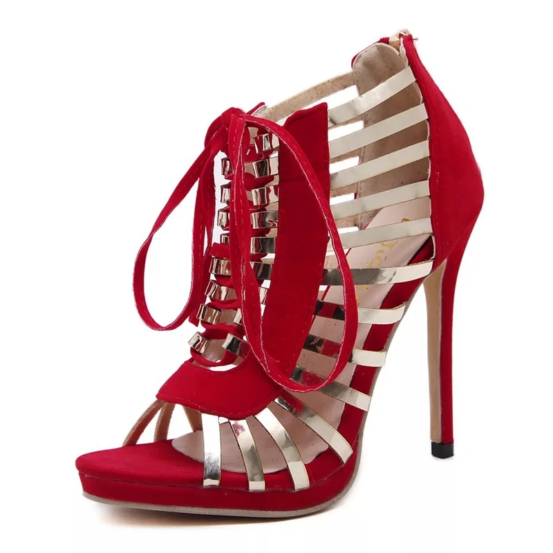 

Dropshipping Luxury Women High Heels Sandals Fashion Trendy Metal Zipper Design Summer Lady Shoes Ankle Footwear