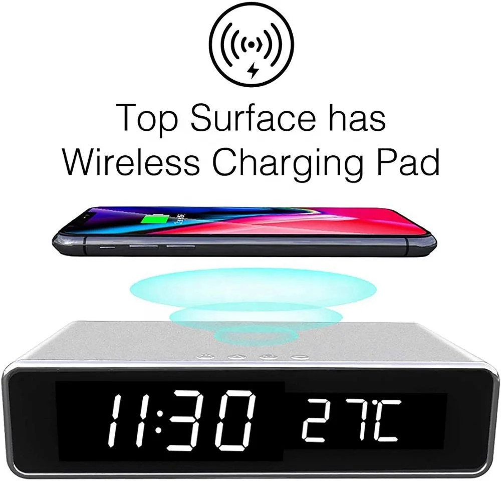 
BlitzblueTemperature display Smart Phone Charging Alarm Clock Wireless Charger 