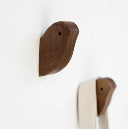 
Bird shape solid wood wall hook 