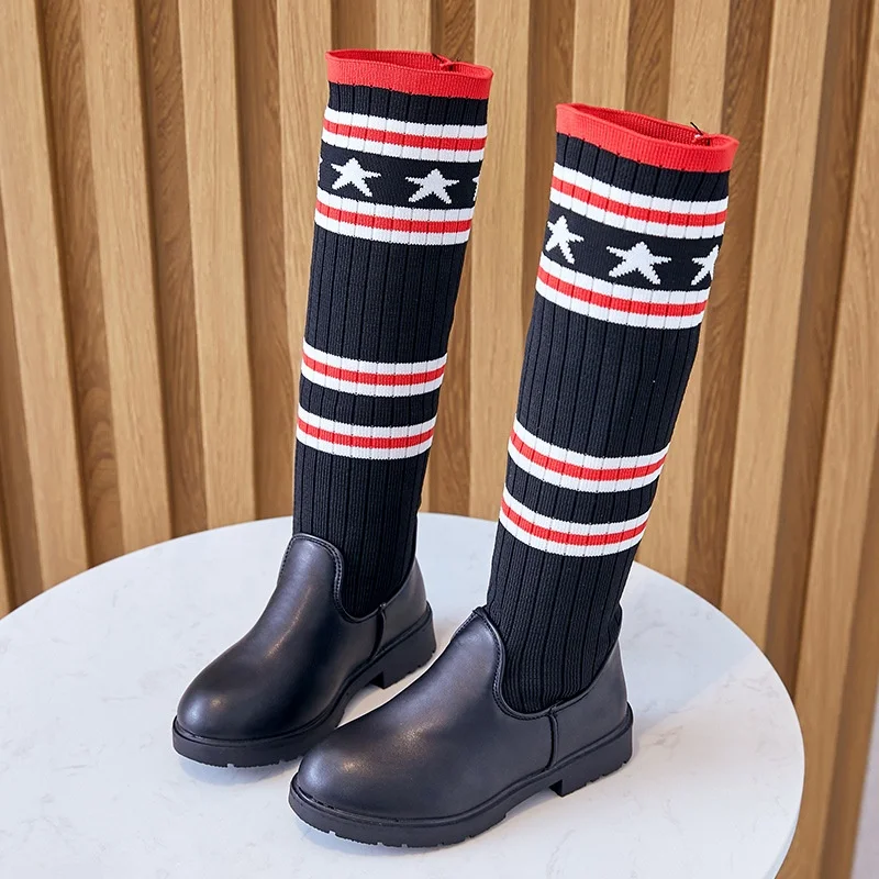 

G109027 Girls' boots, boots, autumn boots, thickened over-the-knee boots, children's plus velvet high boots