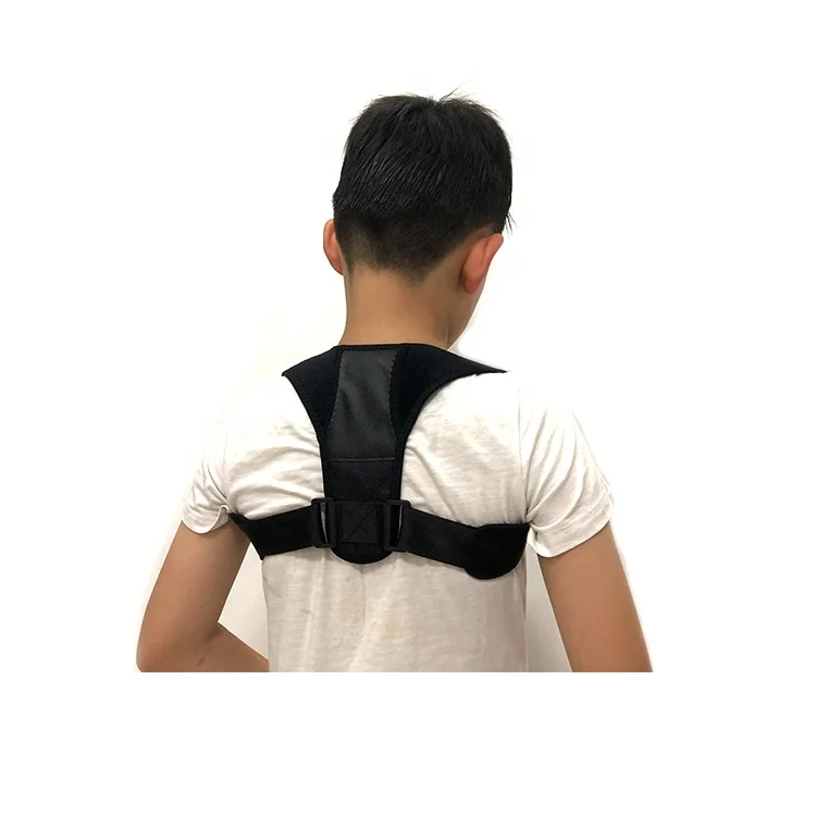 Top Selling Neoprene Breathable Back Support Shoulder Brace Comfortable Black Posture Corrector Back Supporter For Children